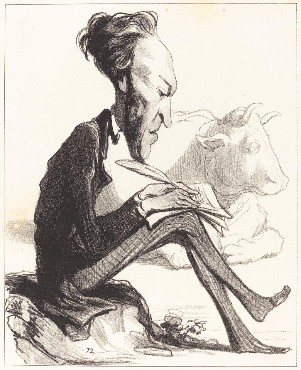 Ph. Auguste Demesmay door Honoré Daumier