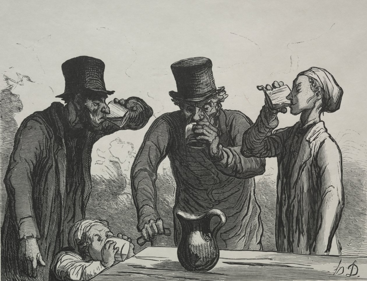 Physiologie du buveur: De vier leeftijden door Honoré Daumier