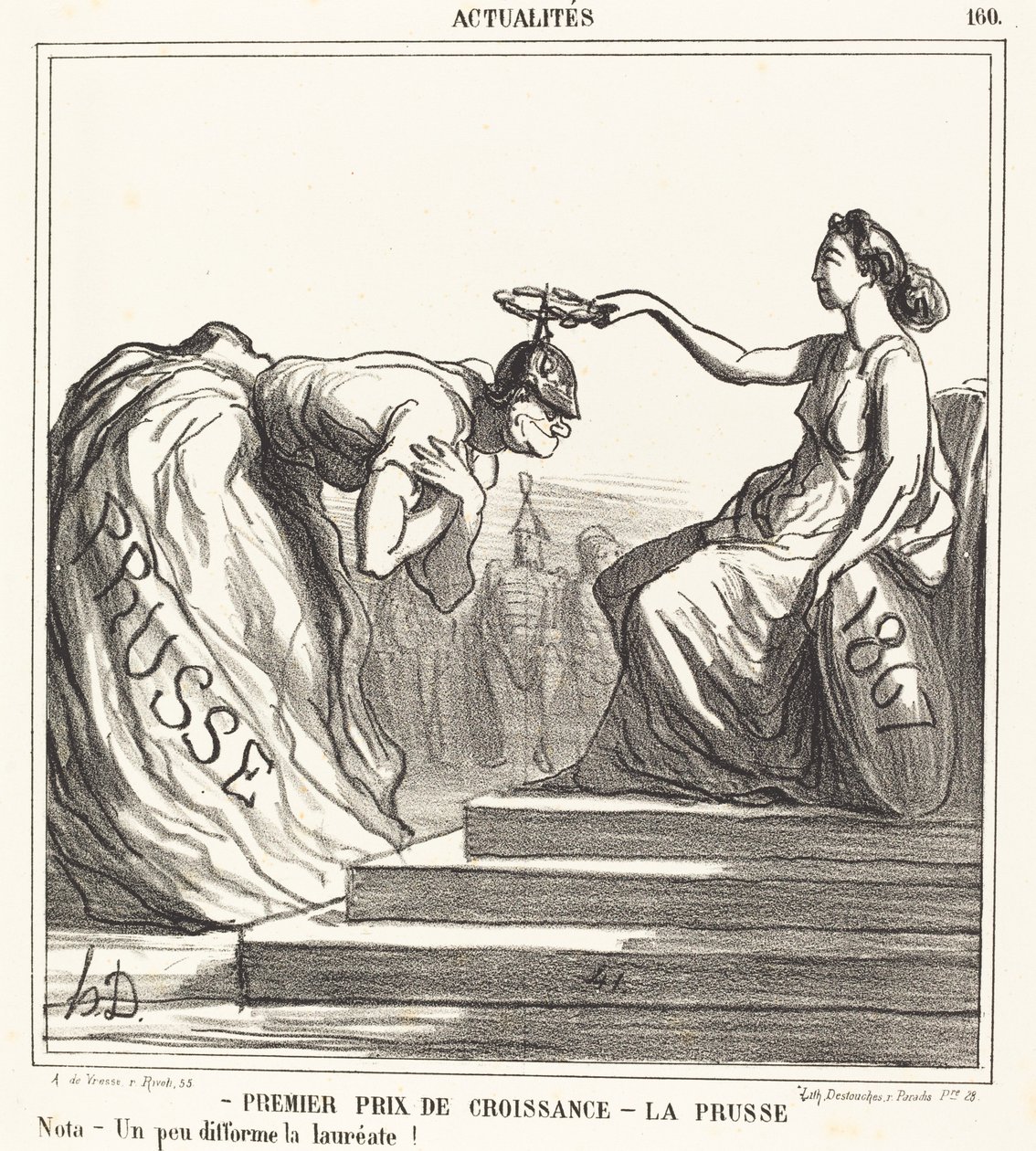 Eerste prijs voor groei - Pruisen door Honoré Daumier