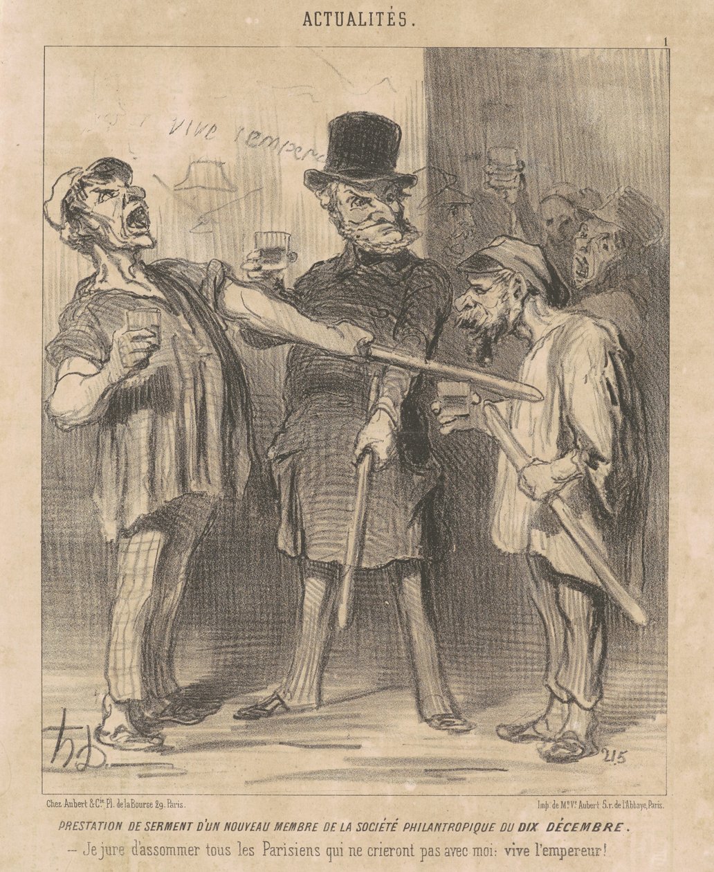 Prestaties ... van een ... lid ... van de tiende december ... door Honoré Daumier