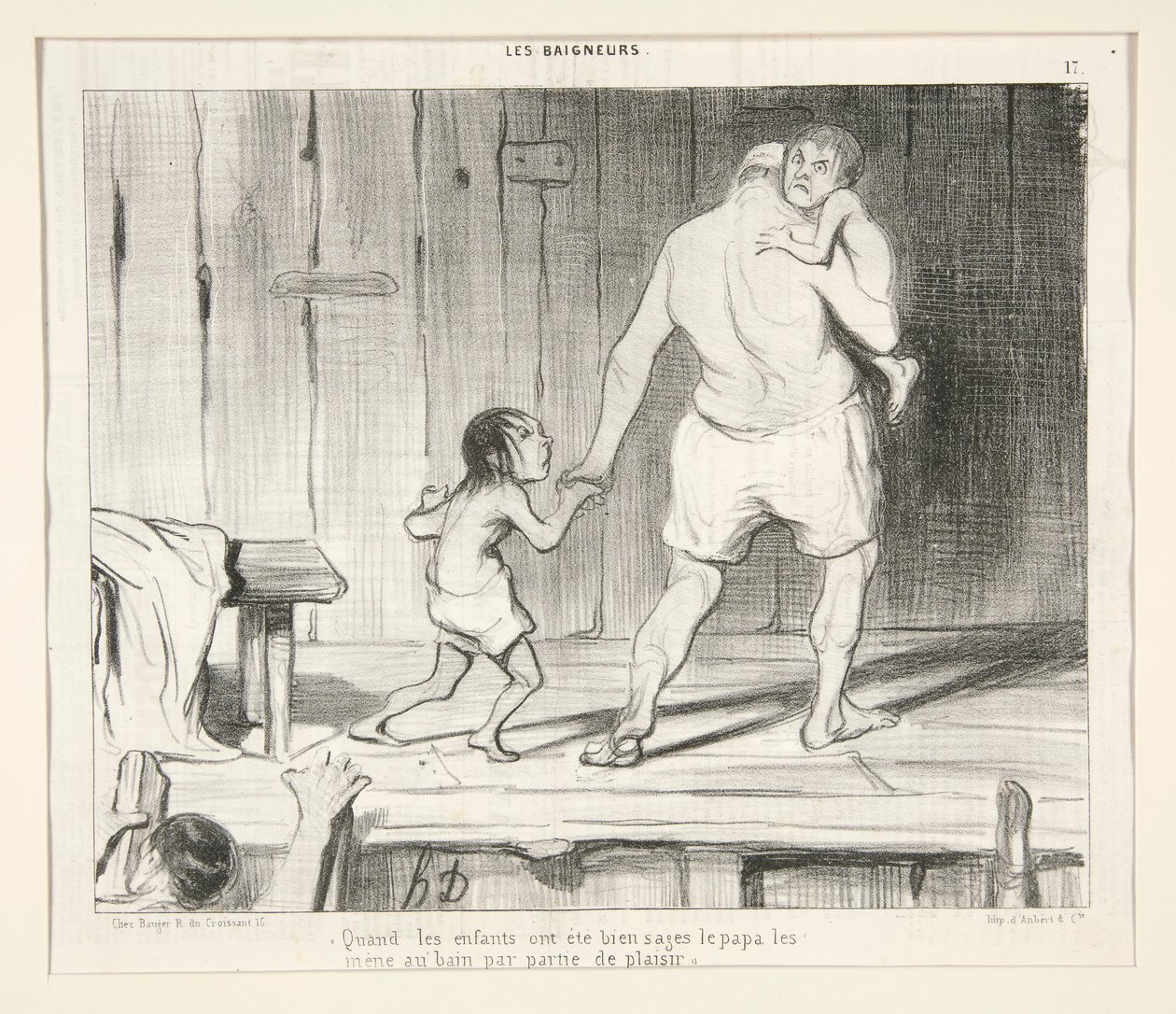 Quand les enfants ont ete bien sages door Honoré Daumier