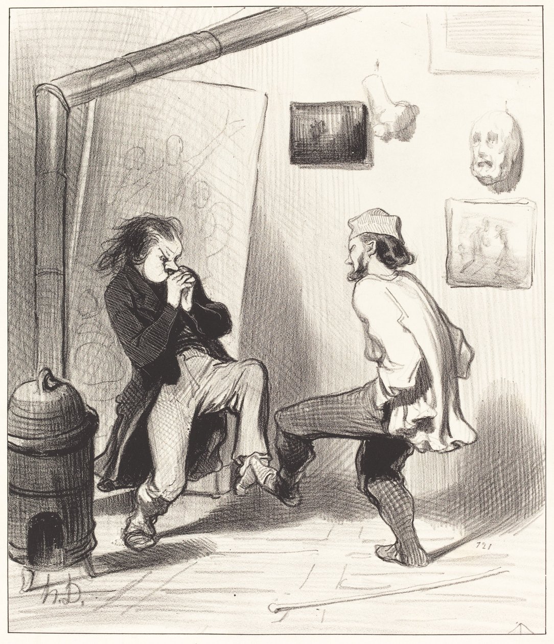 Wanneer men zijn laatste ezel heeft verbrand! door Honoré Daumier