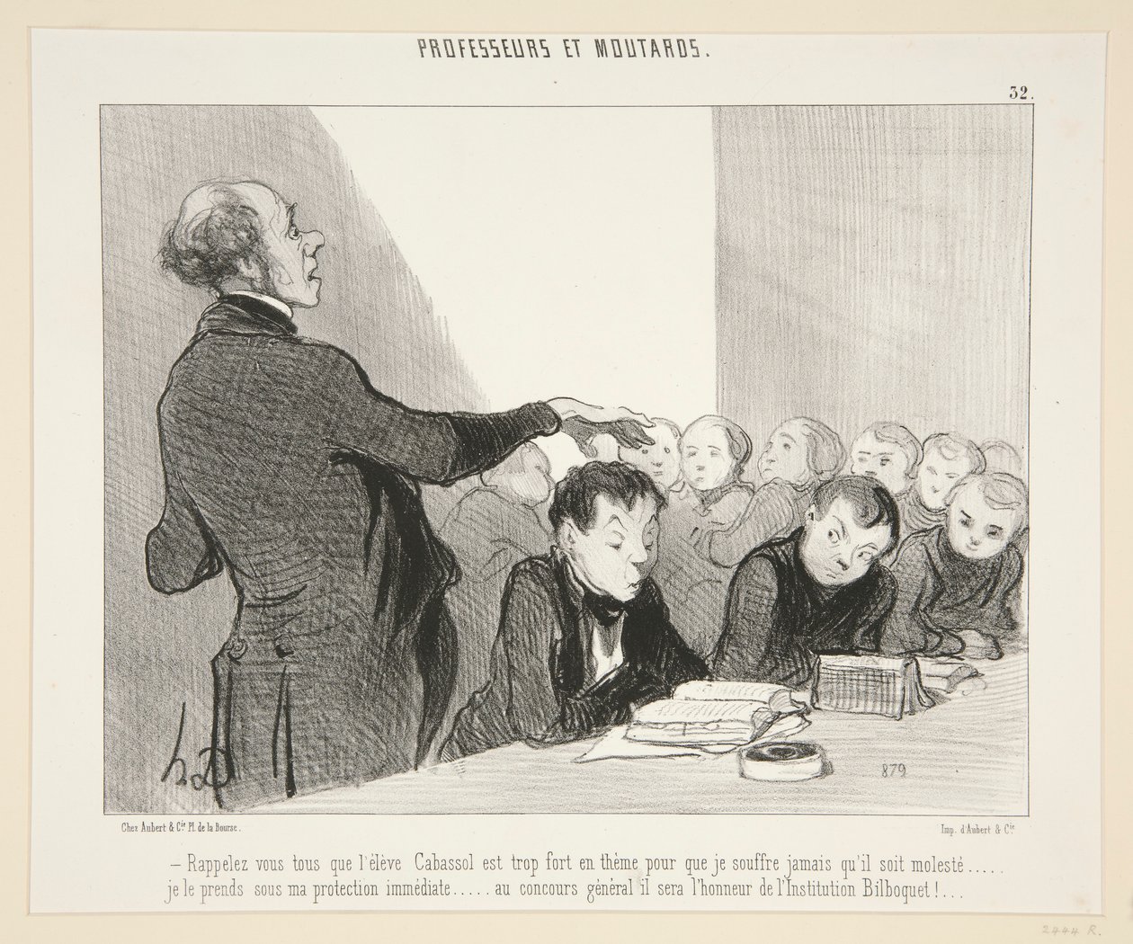 Herinner je allemaal dat leerling Cabussol.. - #32 van Professeurs et Moutards door Honoré Daumier