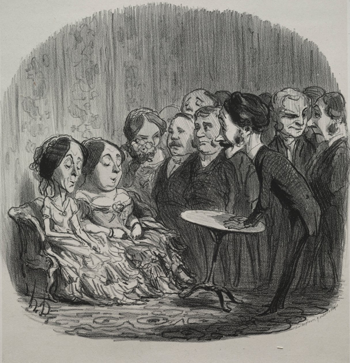 Rappende Geesten, 1851 door Honoré Daumier