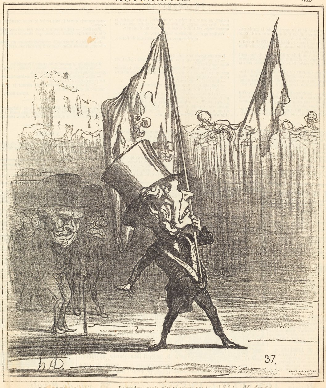Kijk, maar raak niet aan! door Honoré Daumier