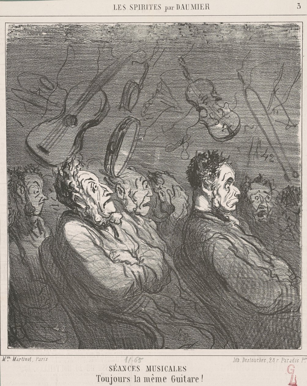 Muzikale sessies door Honoré Daumier