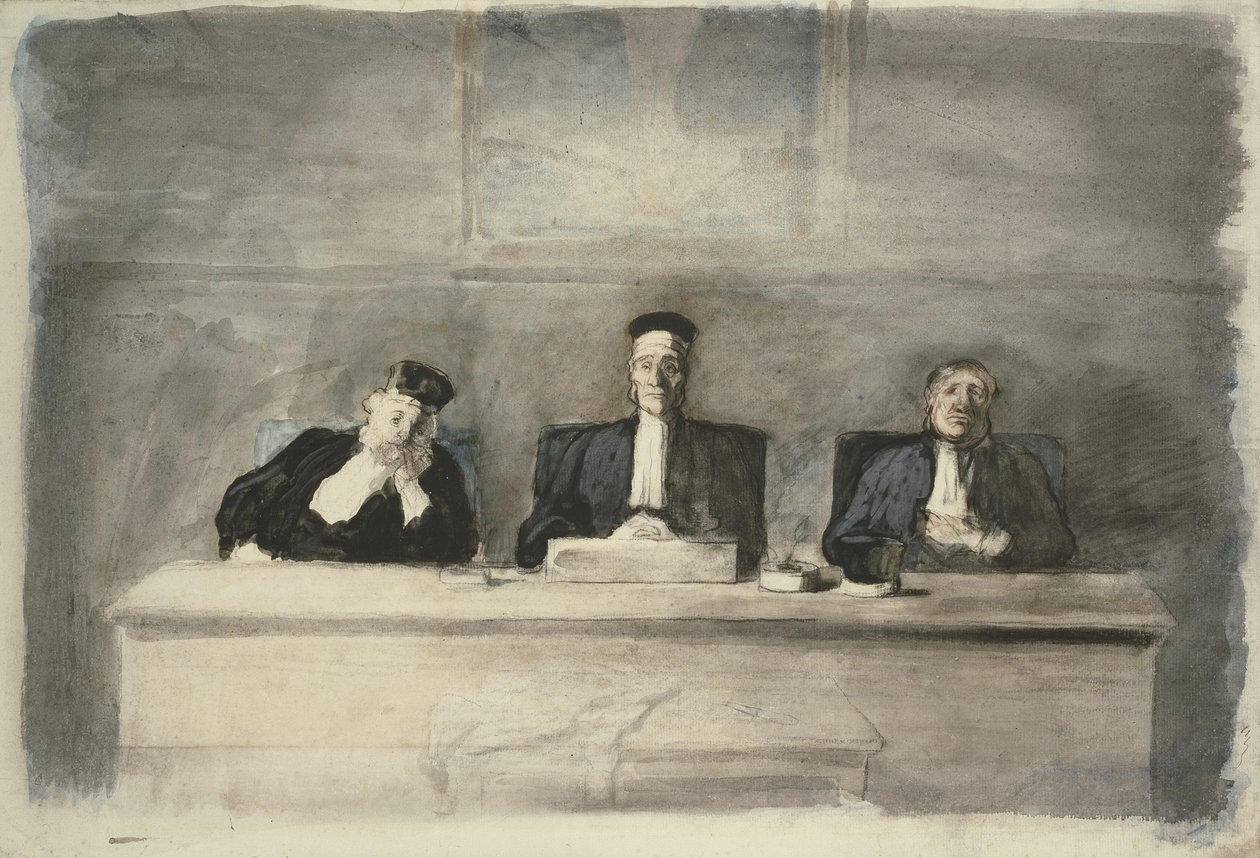 De drie rechters door Honoré Daumier