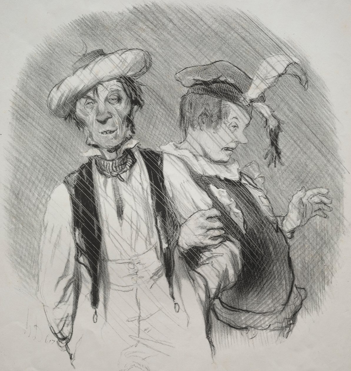 De Mooie Dagen van het Leven, plaat 18: Mardi gras door Honoré Daumier