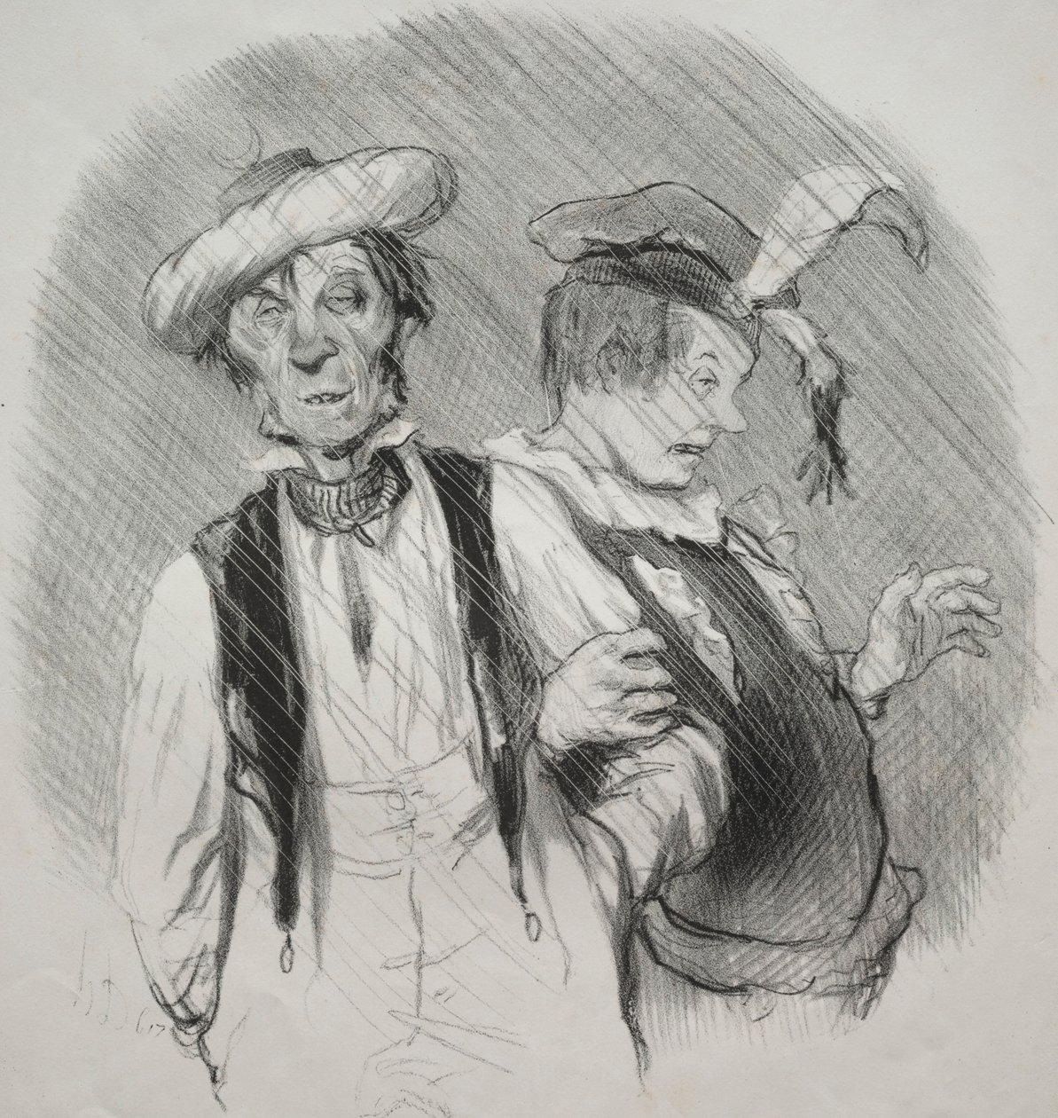 De mooie dagen van het leven, plaat 18: Mardi gras door Honoré Daumier