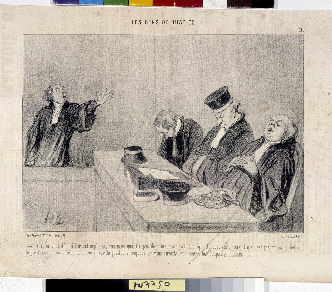 Het volk van justitie. Cartoon door Honore Daumier (1808-1879), uit de krant 