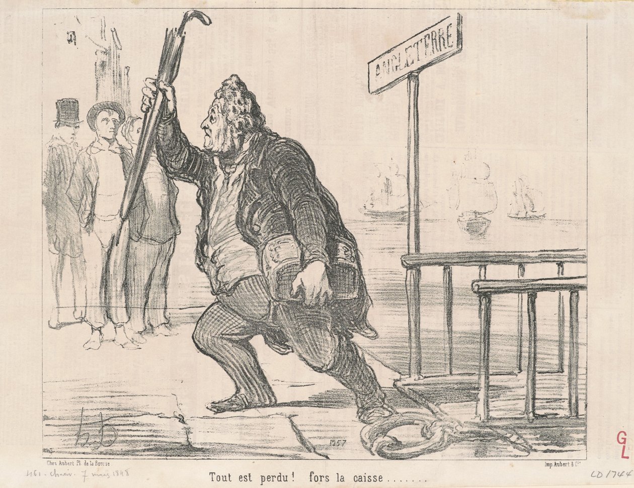 Alles is verloren! Behalve de kist door Honoré Daumier
