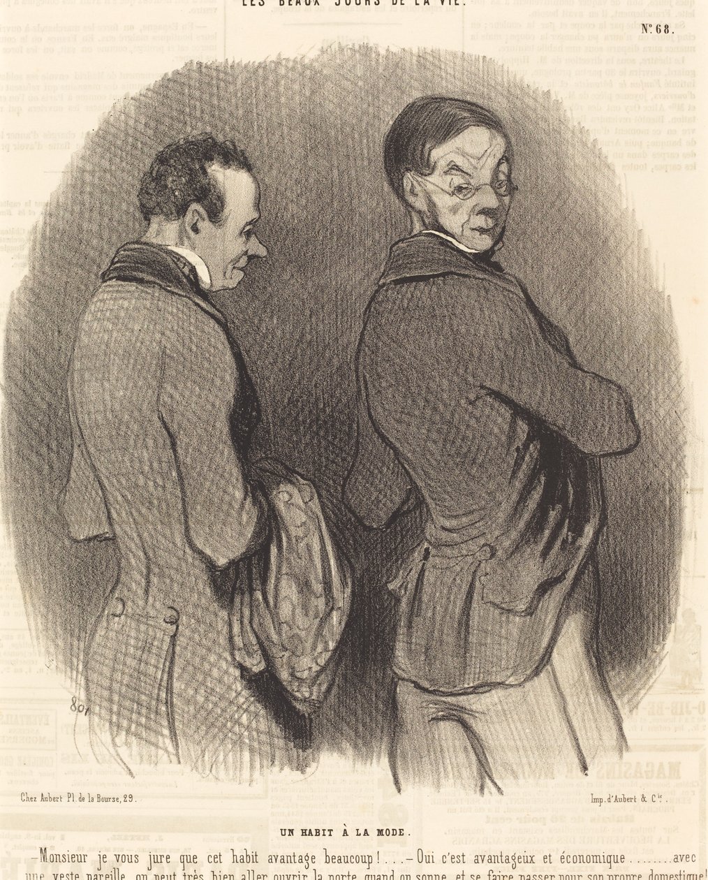 Een Modekostuum door Honoré Daumier