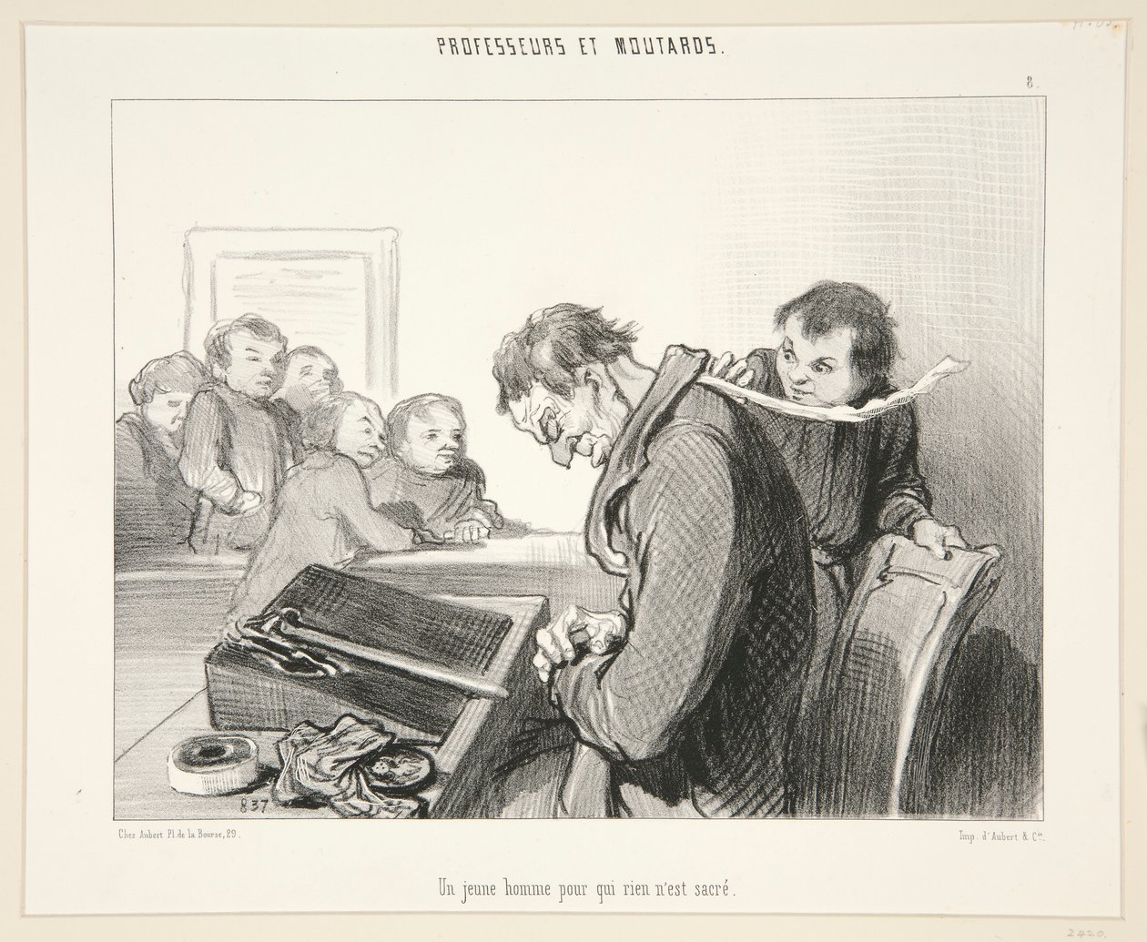 Een Jonge Man voor wie niets door Honoré Daumier