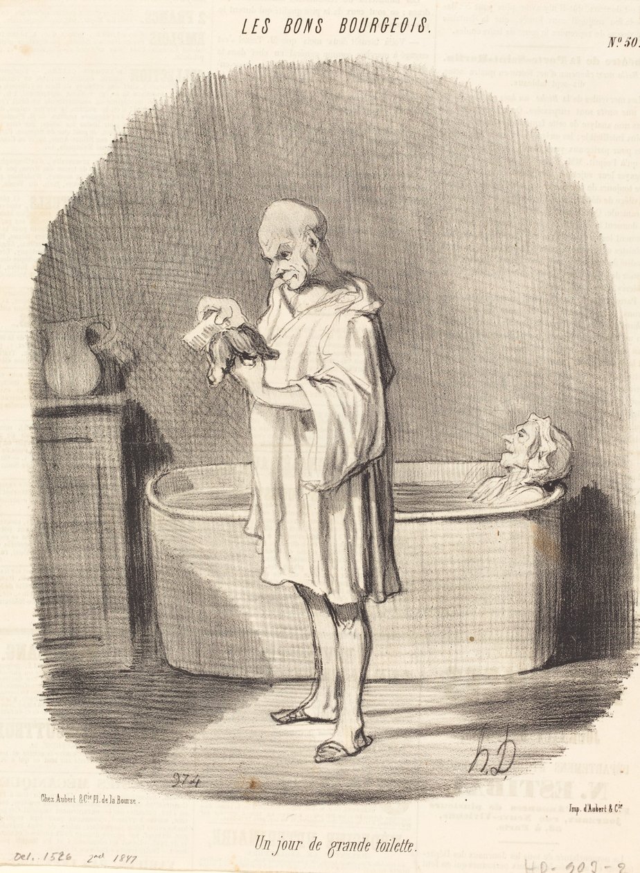 Een Dag van Grote Toilette door Honoré Daumier