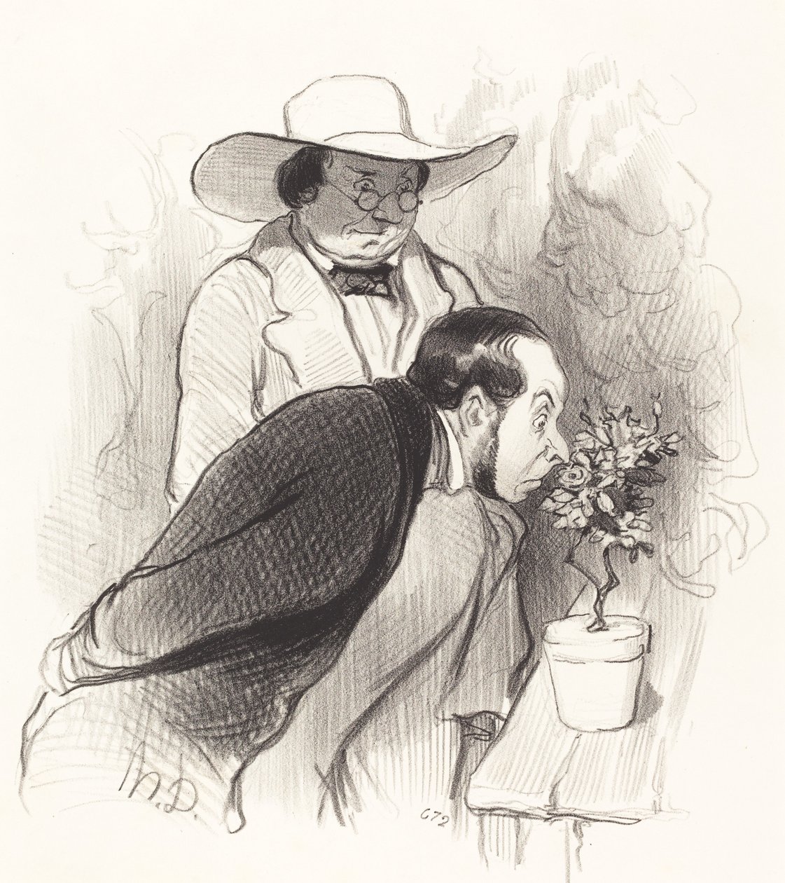Een Triomf van de Botanist door Honoré Daumier