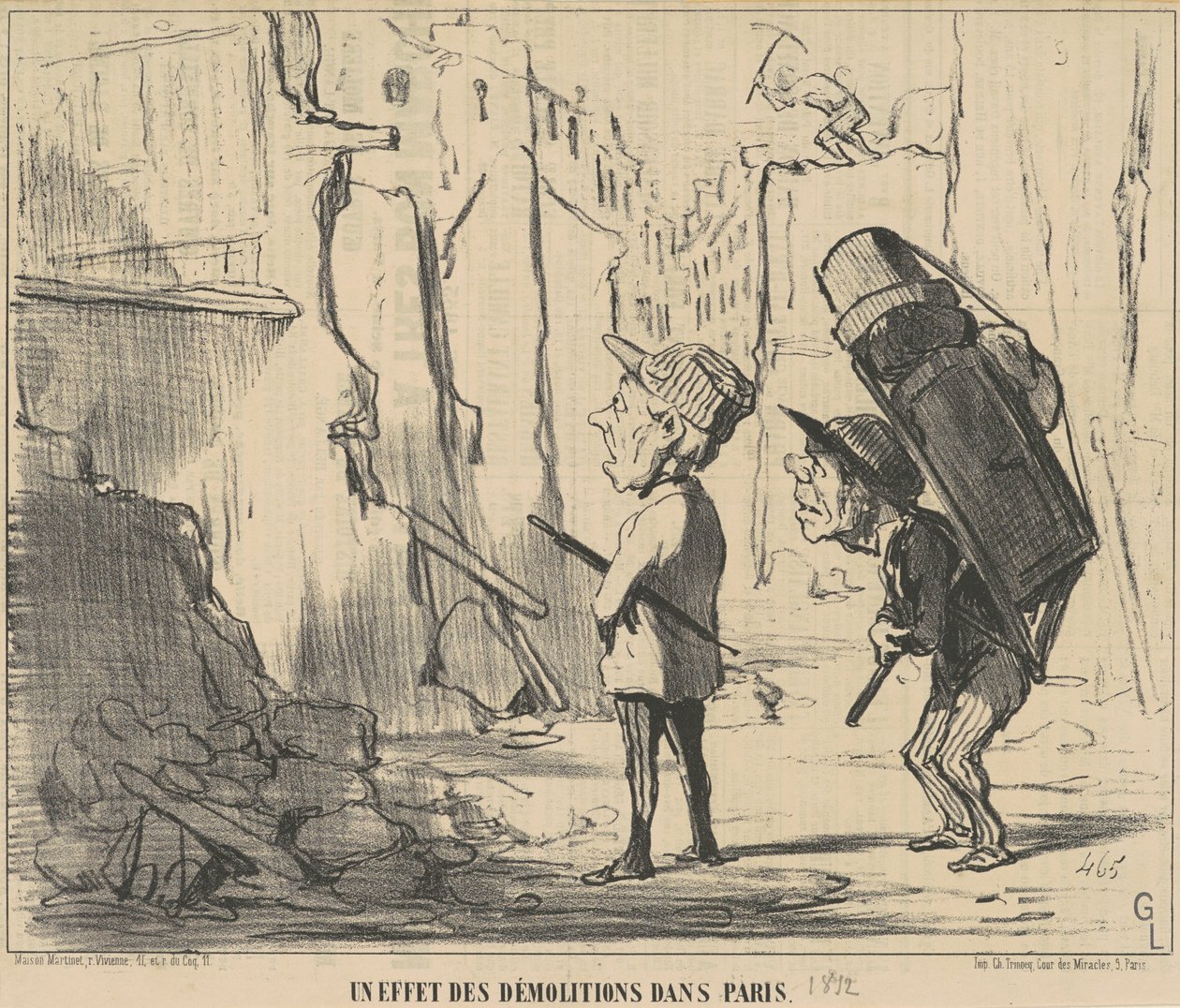 Een Effect van de Sloop in Parijs door Honoré Daumier