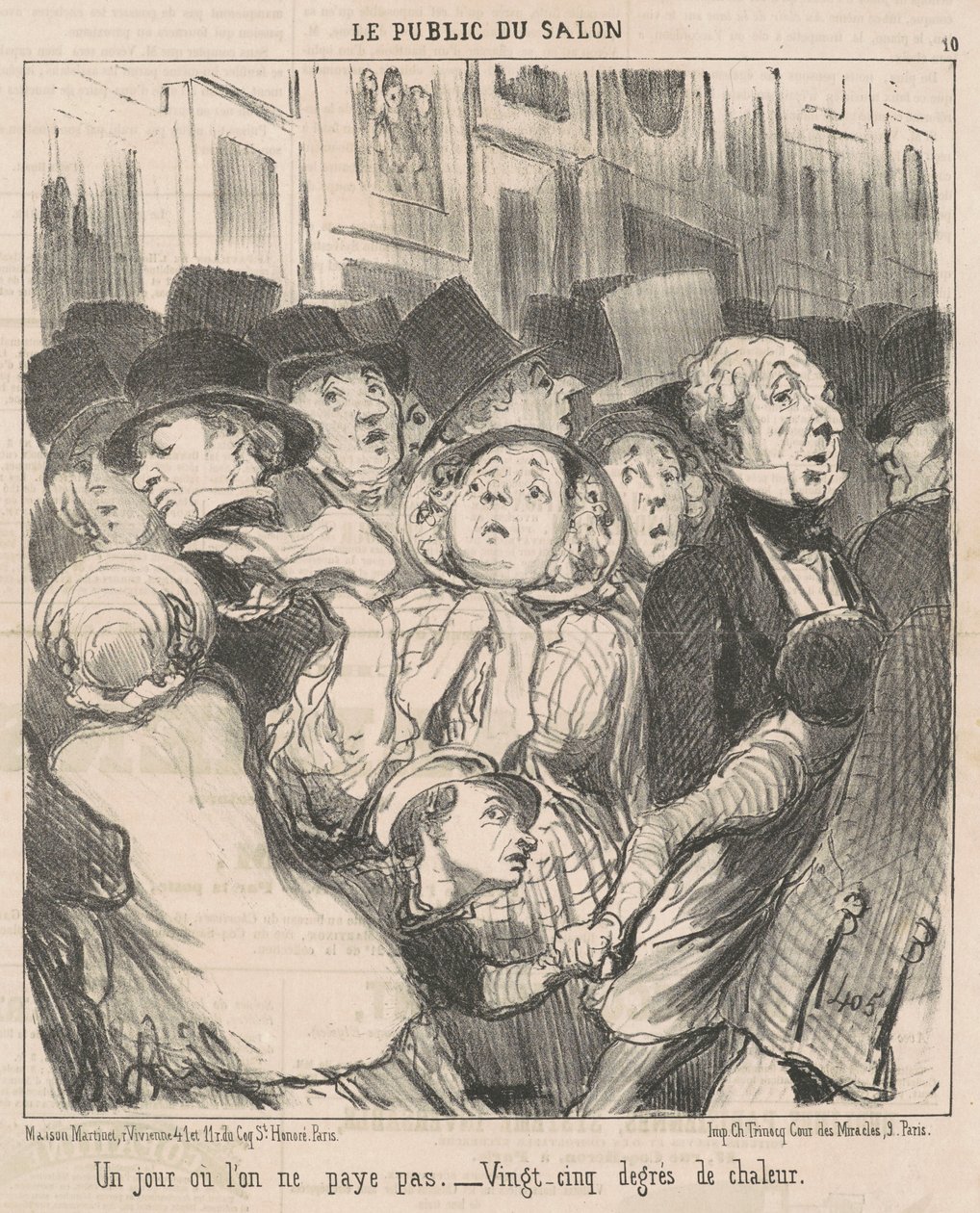 Een Dag Zonder Betaling door Honoré Daumier