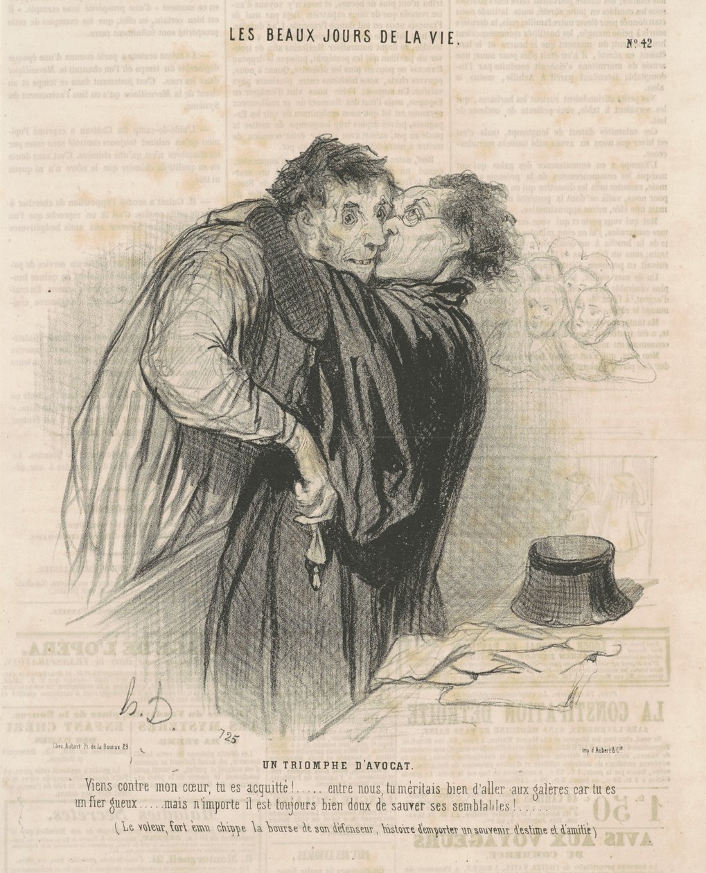 Een triomf van een advocaat door Honoré Daumier