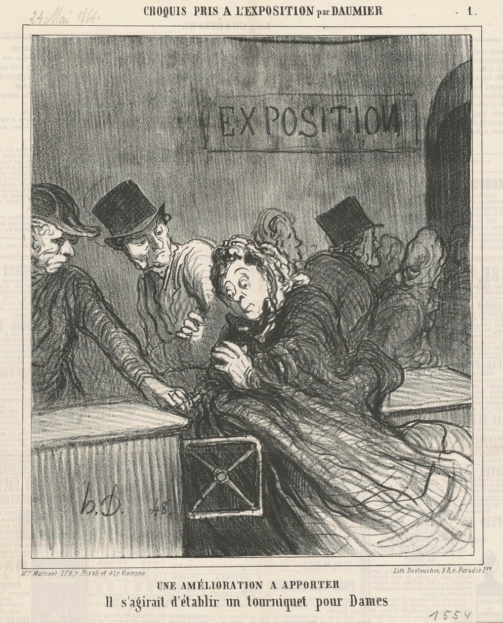 Een verbetering aan te brengen door Honoré Daumier