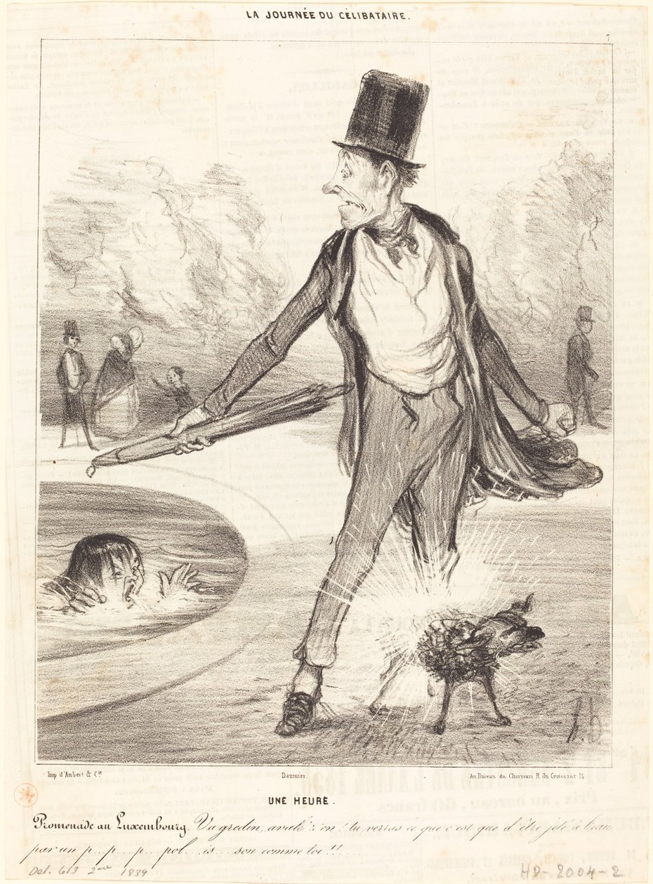 Een Uur - Wandeling in Luxemburg door Honoré Daumier