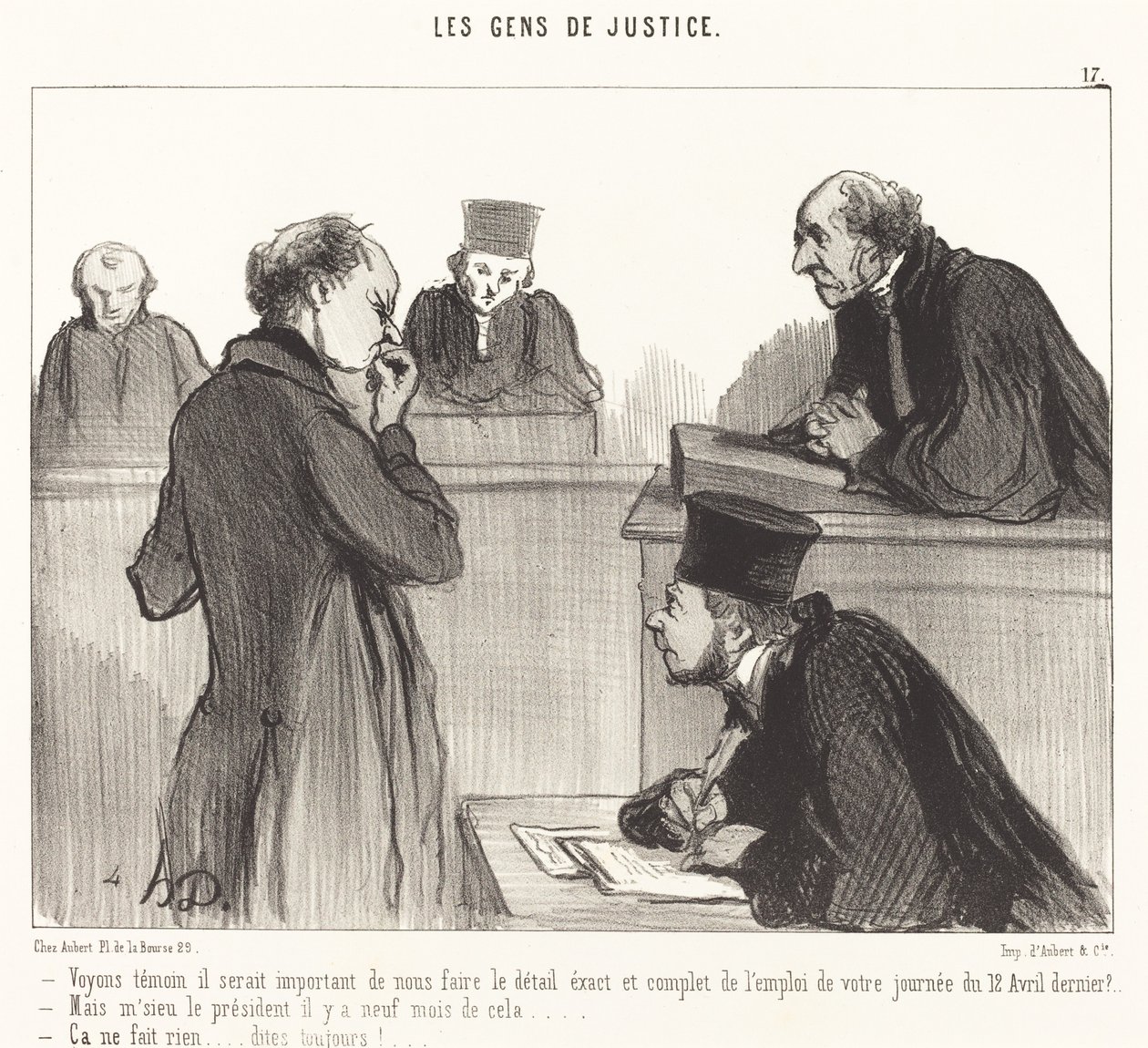 Laten we zien, getuige het zou belangrijk zijn om... door Honoré Daumier