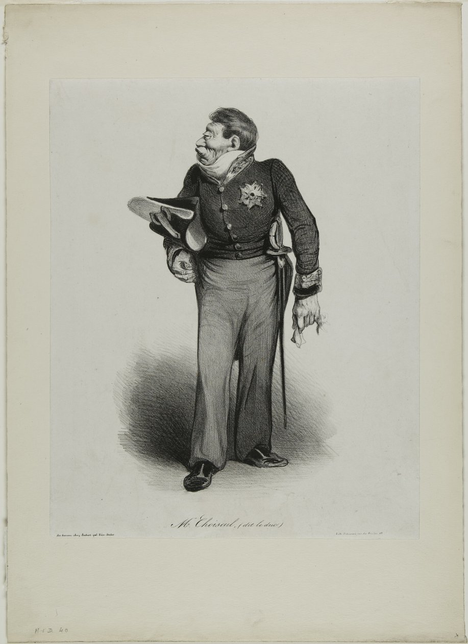 Mr. Choiseul, (genaamd le Duc), plaat 502 door Honoré Victorin Daumier