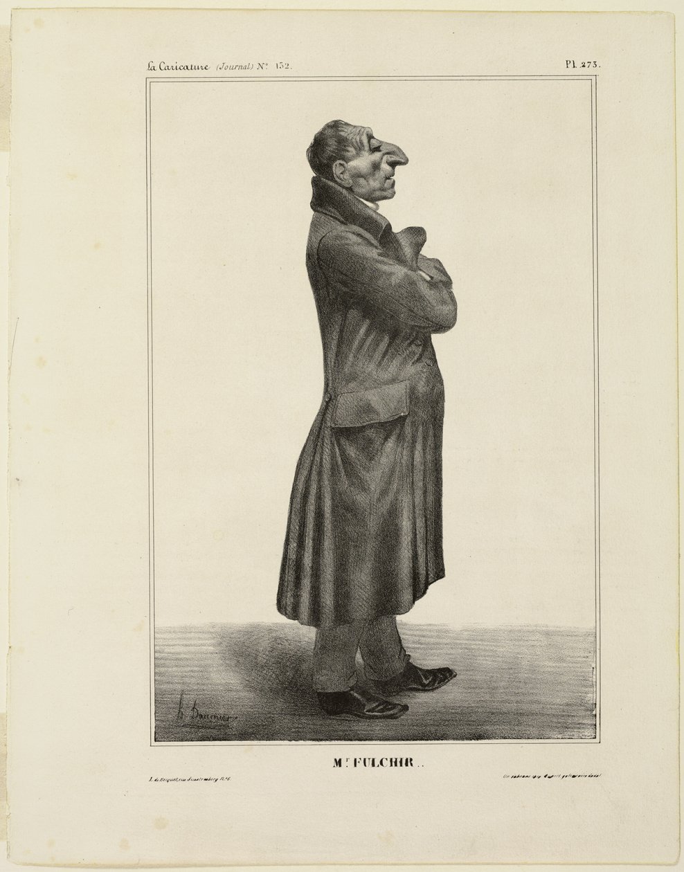 Mr. Fulchir.., plaat 273 van Cartooning Celebrities door Honoré Victorin Daumier