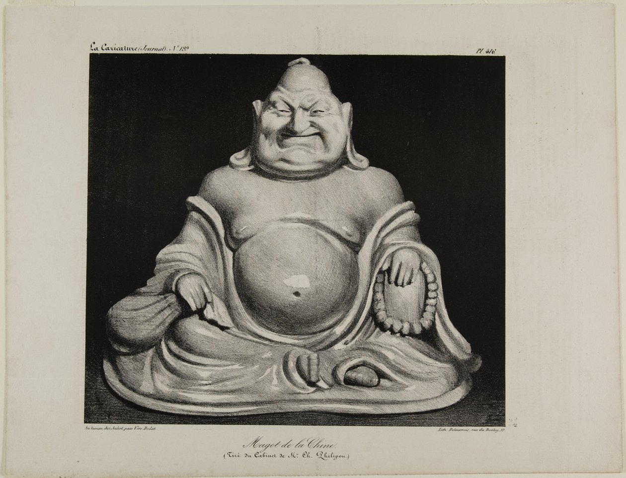 Porseleinen figuur uit China (uit de privécollectie van Mr. Charles Philipon), plaat 416 door Honoré Victorin Daumier