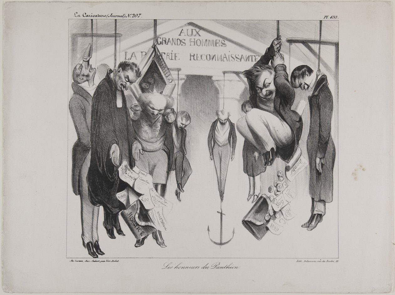 De onderscheidingen van het Pantheon, plaat 433 door Honoré Victorin Daumier