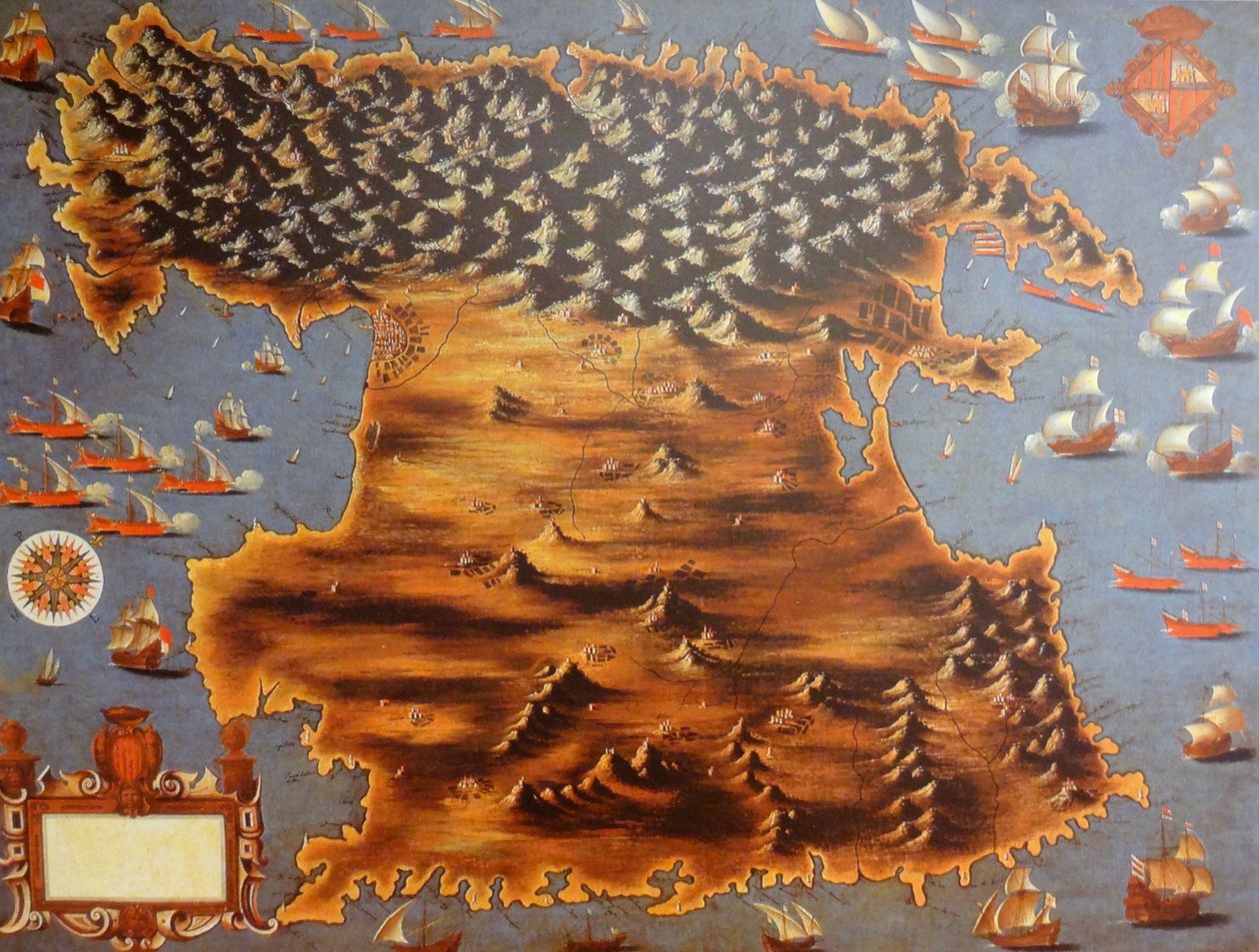 Kaart van het eiland Mallorca door Honorat Massot