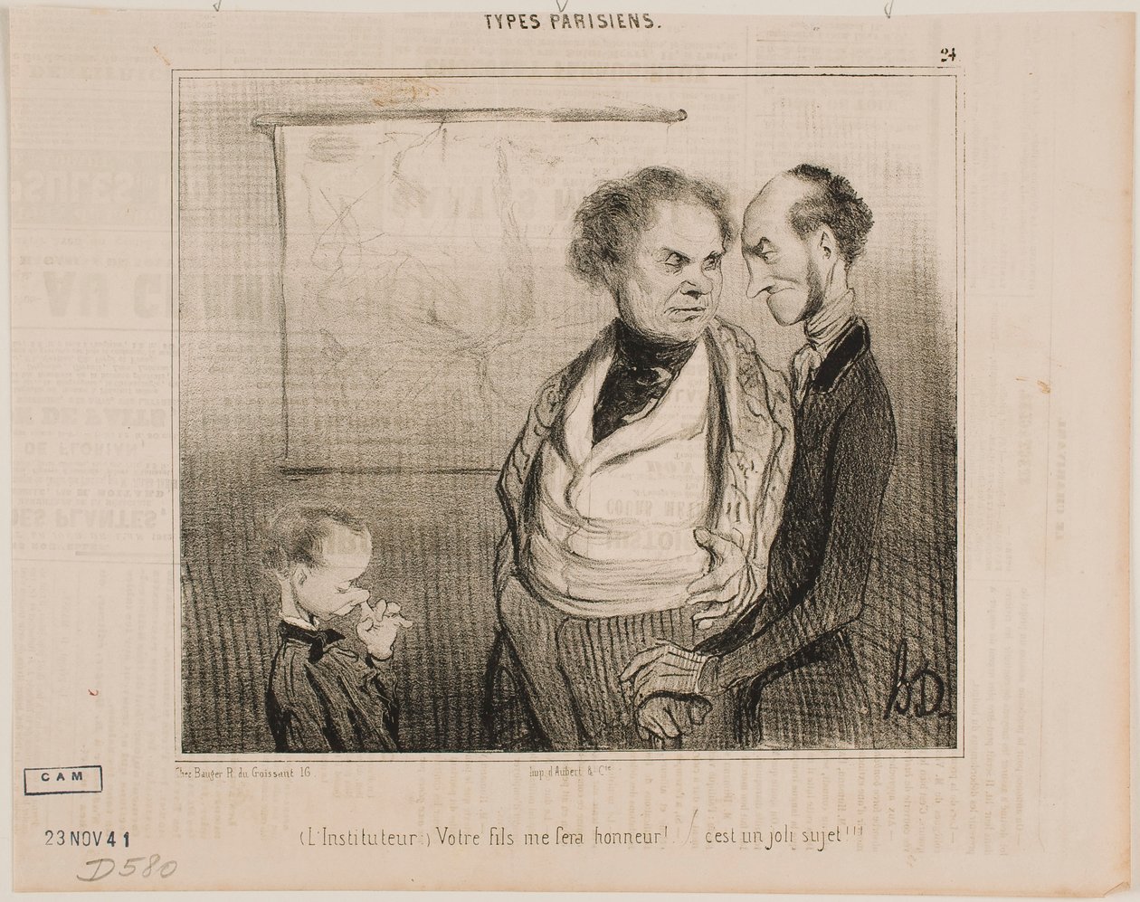 (Leraar): Je zoon zal me trots maken… door Honoré Daumier