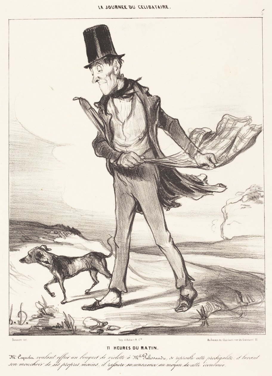 11 uur ’s ochtends door Honoré Daumier