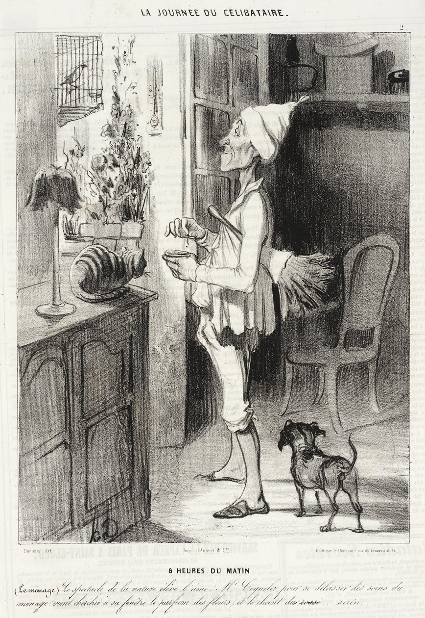 8 uur ’s ochtends door Honoré Daumier