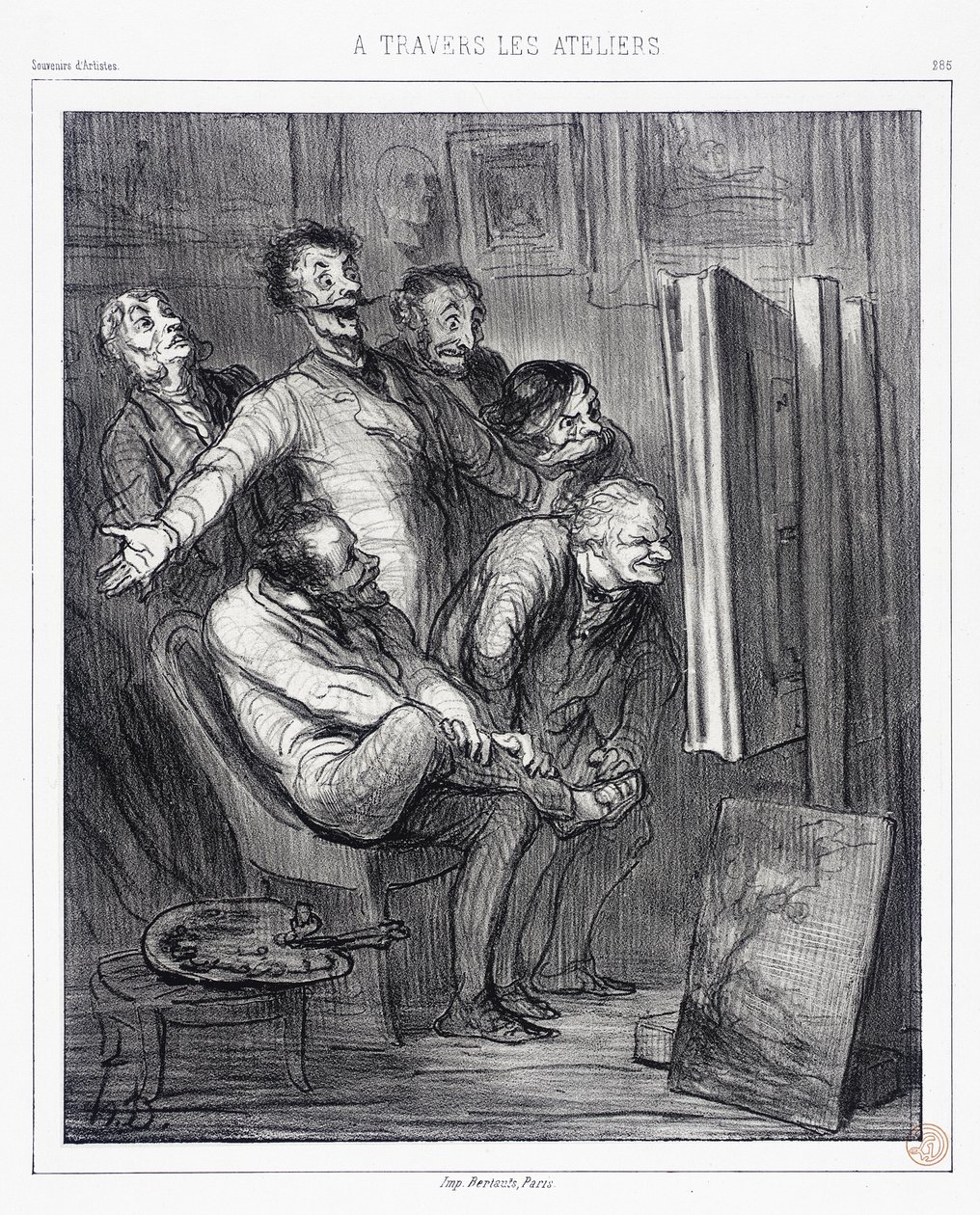 Door de ateliers door Honoré Daumier
