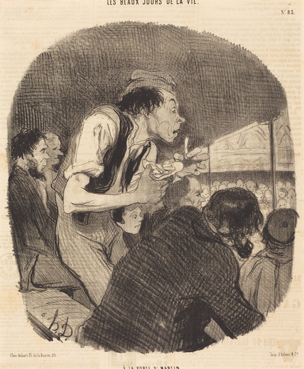 Bij de Porte Saint-Martin door Honoré Daumier