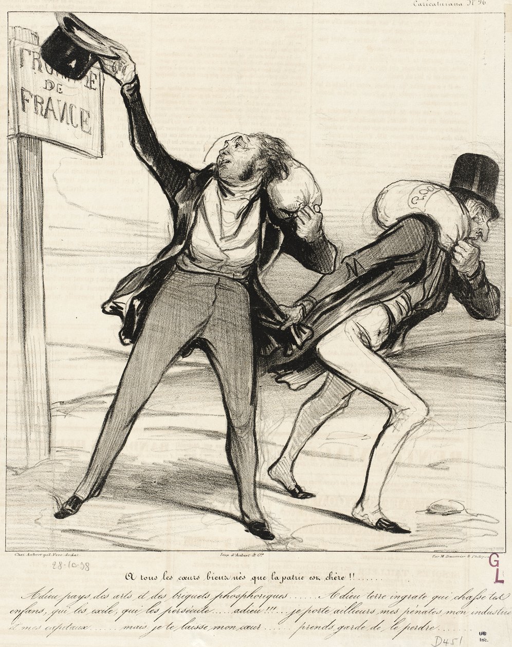 Aan alle edelmoedige zielen voor wie het vaderland zo dierbaar is!!... door Honoré Daumier