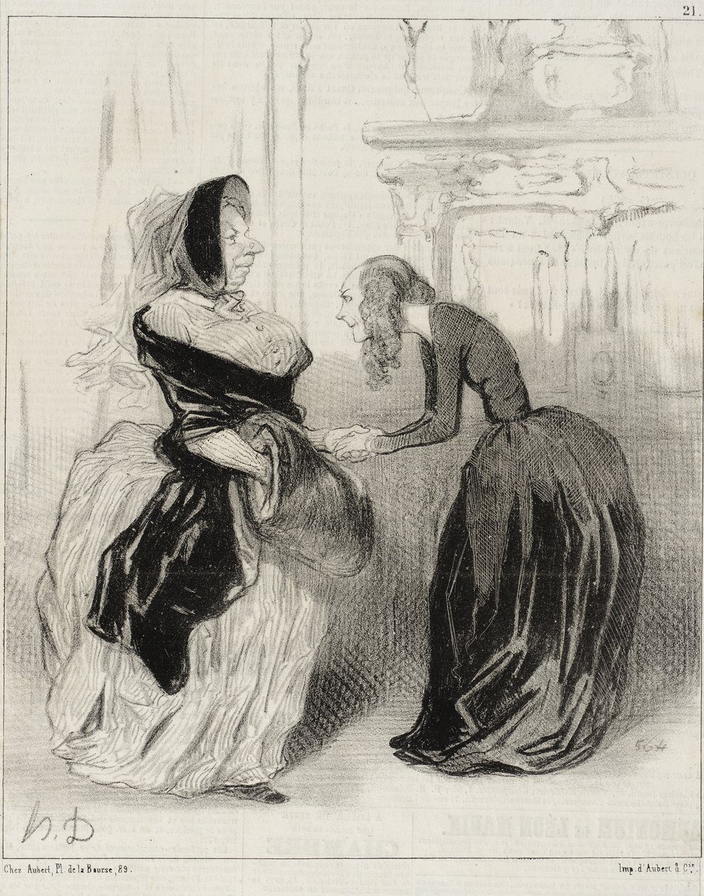 „Vaarwel, mijn lieve Flora ... vergeet niet ...” door Honoré Daumier