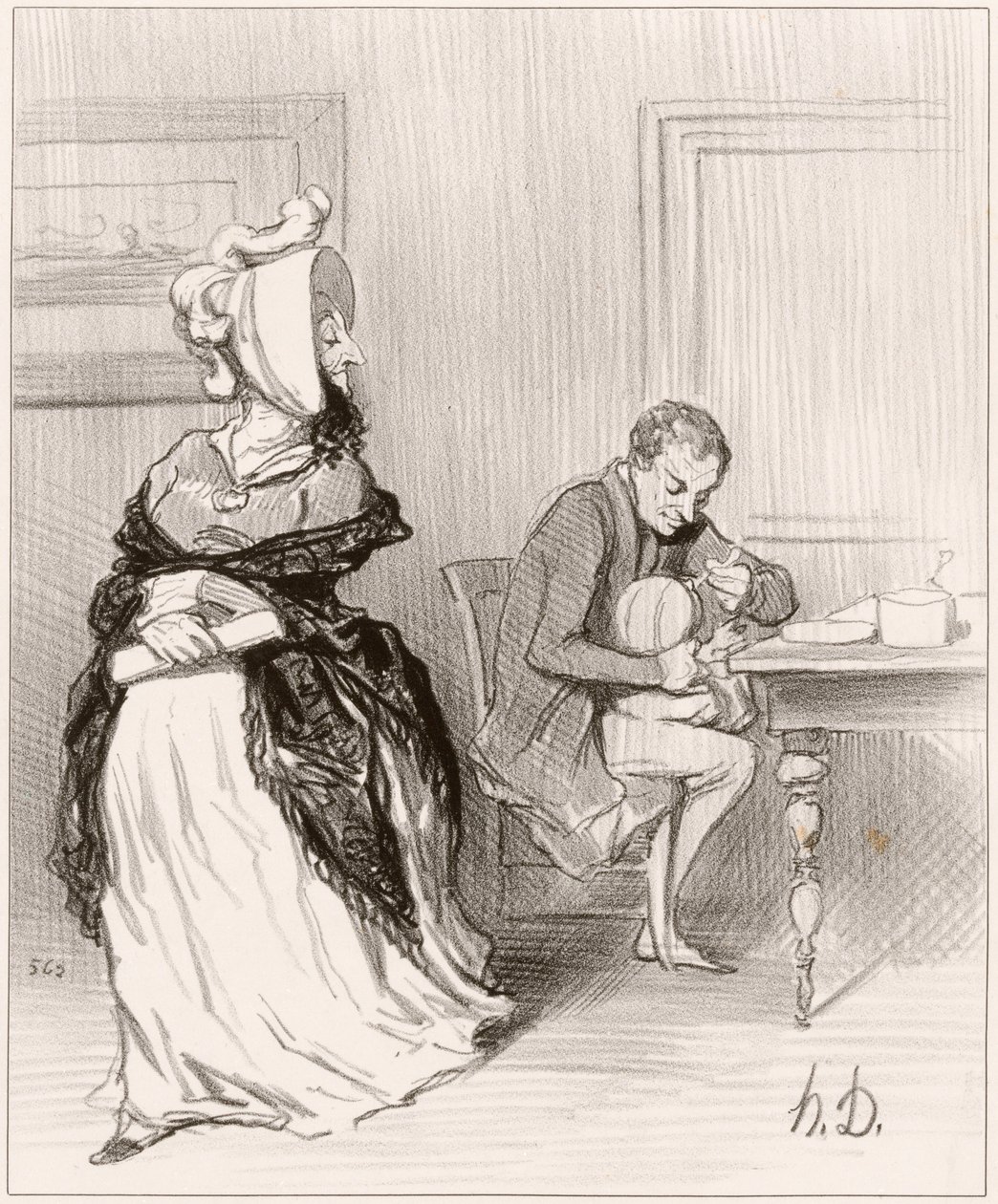 Tot ziens, mijn beste, ik ga naar mijn uitgevers... door Honoré Daumier