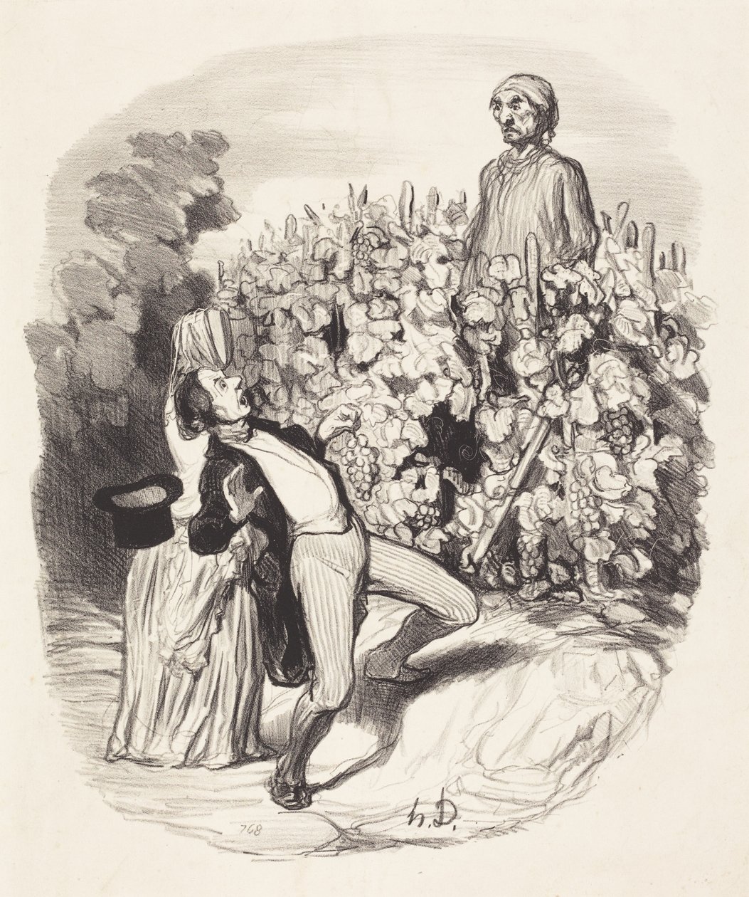 Ach! Verdorie, ik denk dat we in de knel zitten! door Honoré Daumier