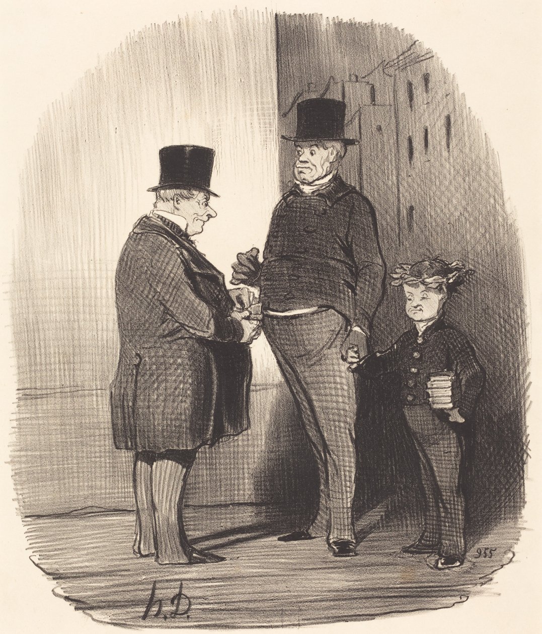 Ah! U bent goed in Latijnse verzen, jongeman... door Honoré Daumier