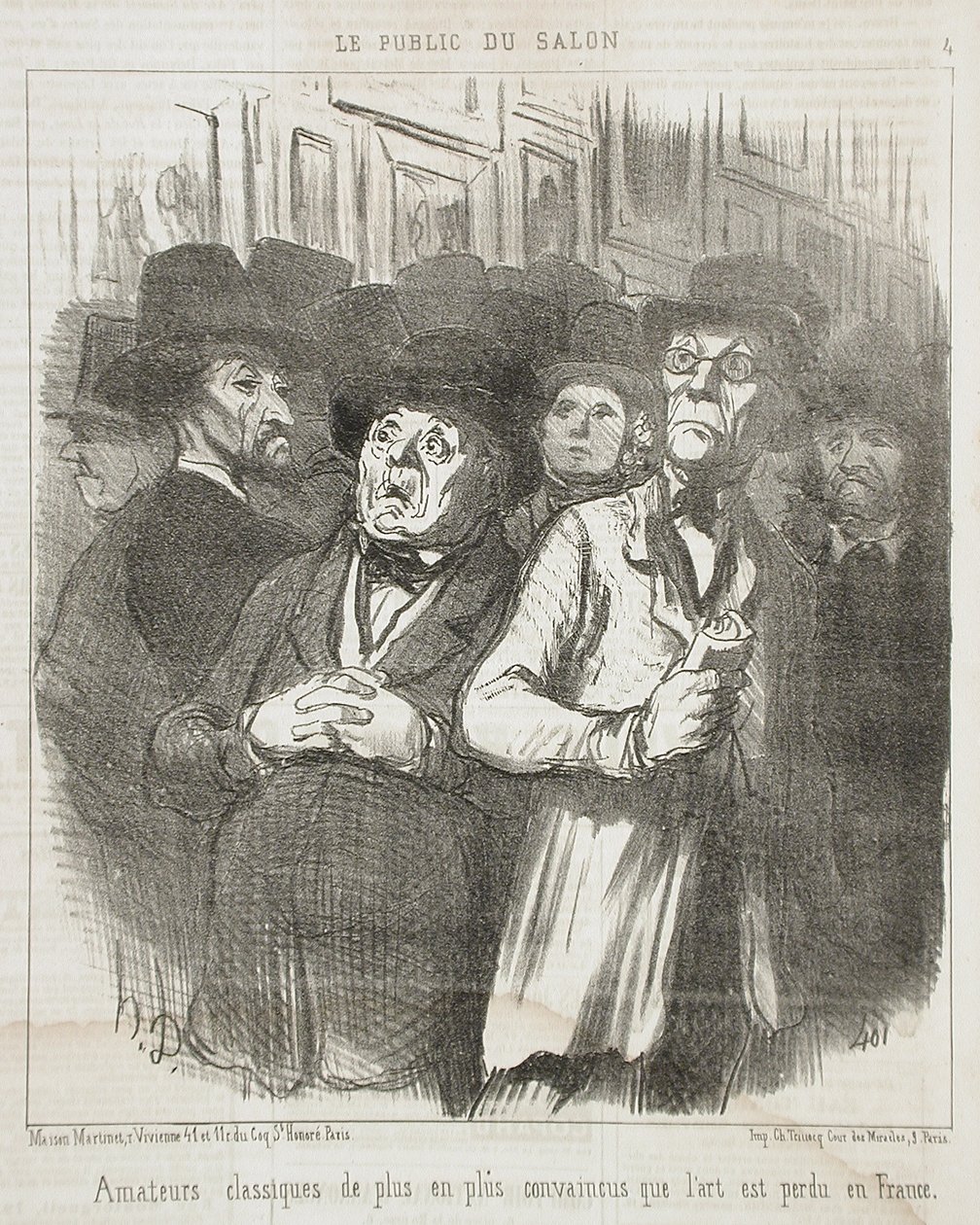 Klassieke muziekliefhebbers...die er helemaal van overtuigd zijn... door Honoré Daumier