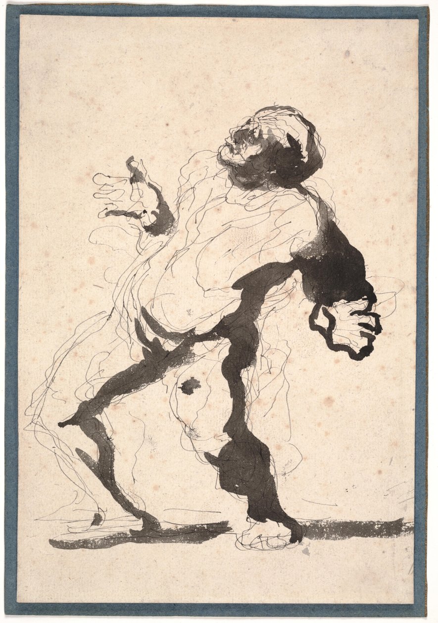 Een acteur door Honoré Daumier