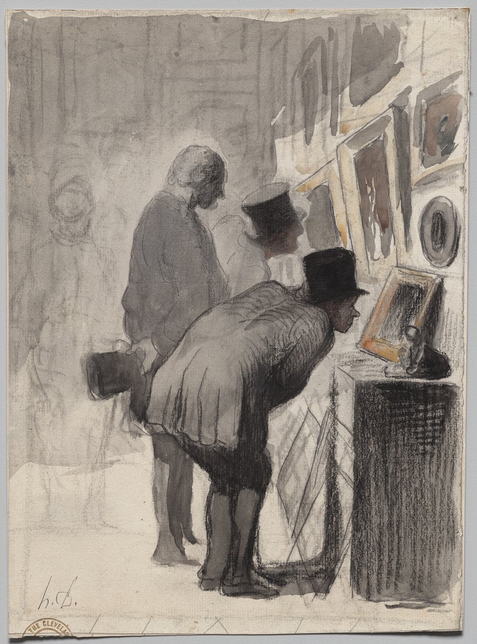 Kunstliefhebbers door Honoré Daumier