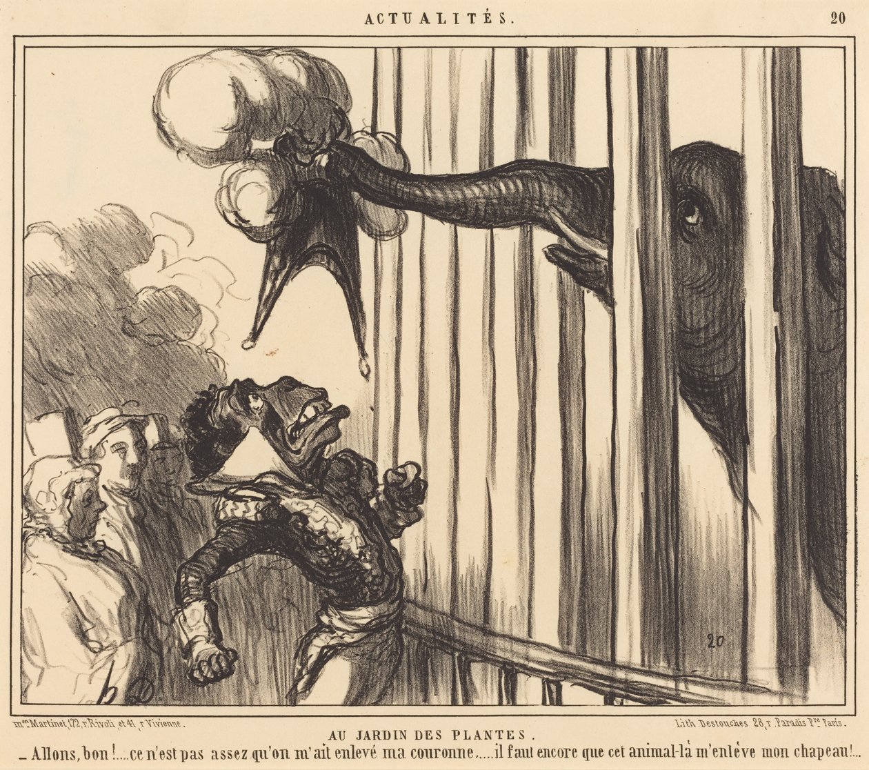 In de Jardin des Plantes door Honoré Daumier