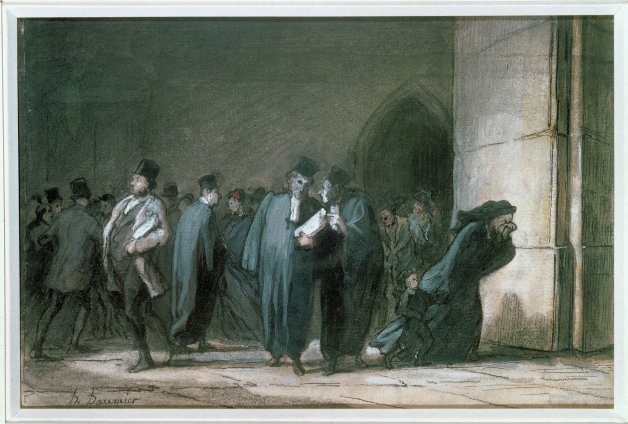 In het paleis door Honore Daumier