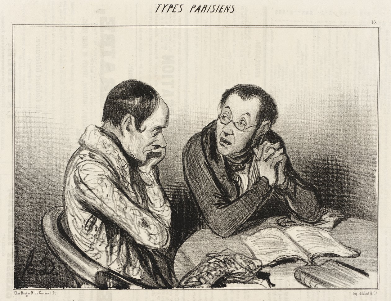 Dramatische auteurs... door Honoré Daumier