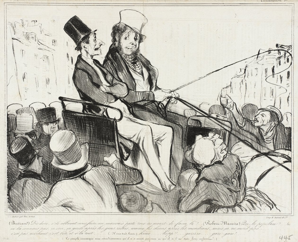 Bertrand, zeg eens, zouden ze ons misschien... door Honoré Daumier