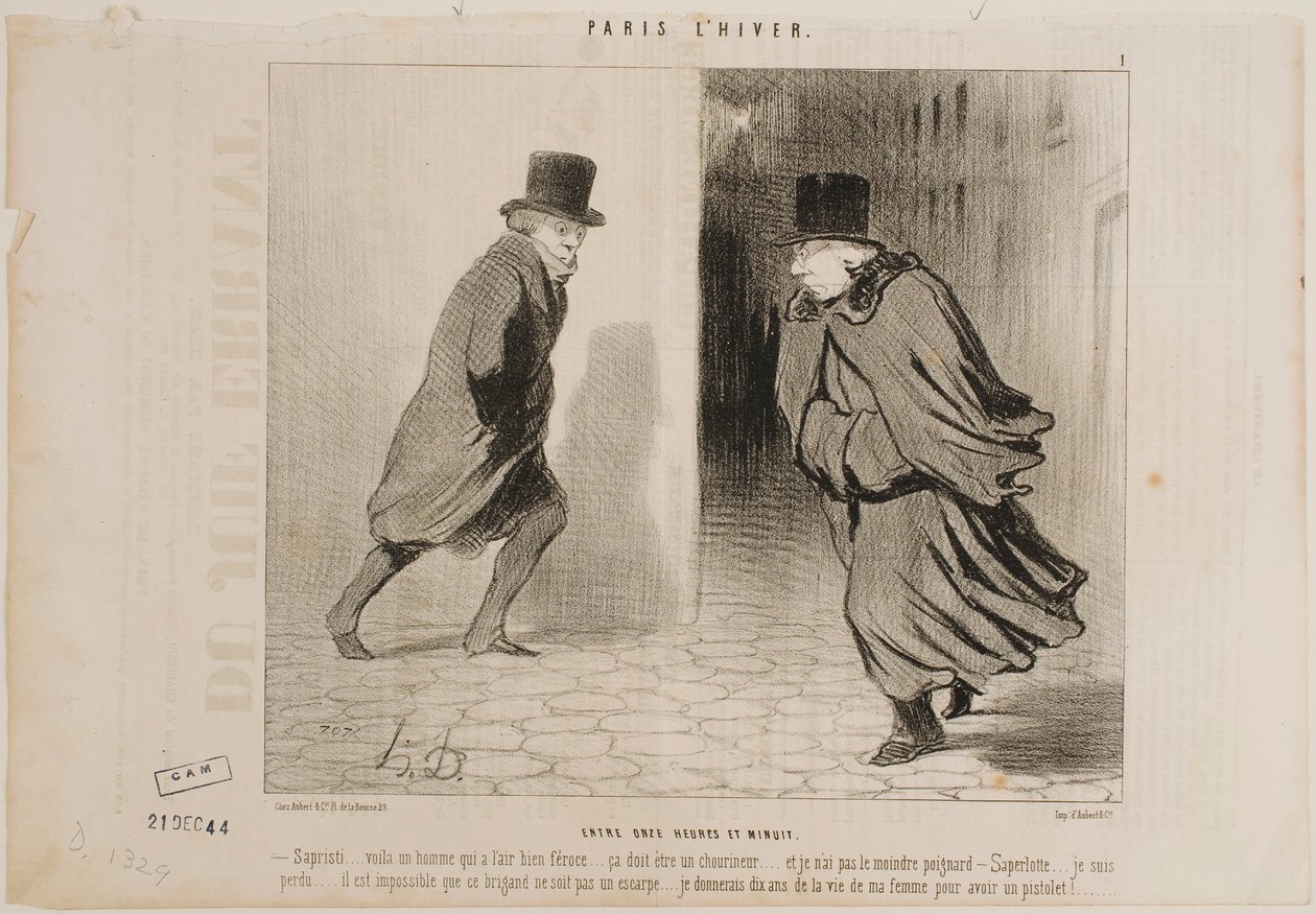 Tussen 11 uur en middernacht door Honoré Daumier