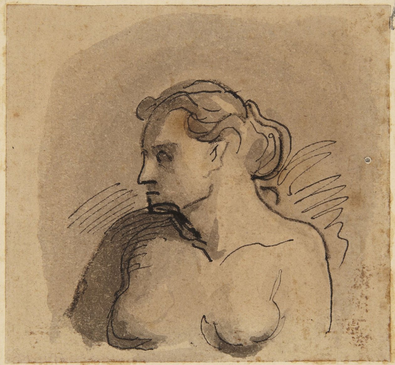 Buste van een vrouw door Honoré Daumier