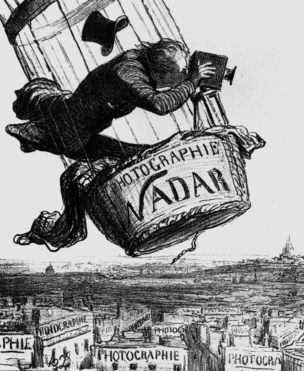 Karikatuur van Gaspard-Felix Tournachon, alias Nadar (1820-1910) 1862 door Honoré Daumier